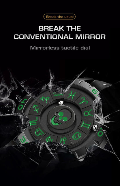 Nuevo reloj de lujo para hombre de la marca original FOXBOX, a la moda, con calavera, puntero deslizante, fuerza magnética, impermeable, de cuarzo.