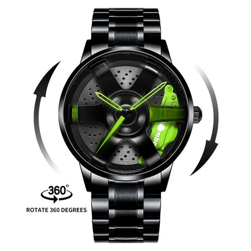 Reloj de cuarzo con esfera giratoria caleidoscopio Sharingan, esfera de anime japonés 3D, reloj de marca superior de lujo, resistente al agua, reloj de moda para hombre.