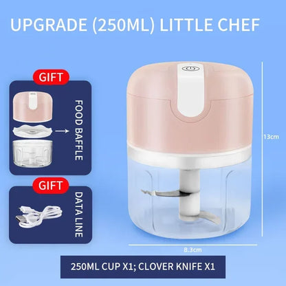 Máquina de cocina multifuncional, picadora de carne automática para el hogar, alimentos complementarios para bebés, removedor de ajo picado, cortador de carne.
