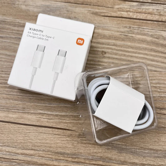 Cable de carga rápida original Xiaomi de 120 W, 90 W, 6 A, tipo C a tipo C, cable de datos de 100 cm para Mi 15, 14, 13, 12 y 11 Ultra Pro.