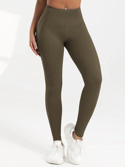 Leggings de yoga para mujer, 2 unidades, con bolsillos, color liso, para gimnasio, actividades al aire libre, cintura alta, ajustados, pantalones deportivos para correr.