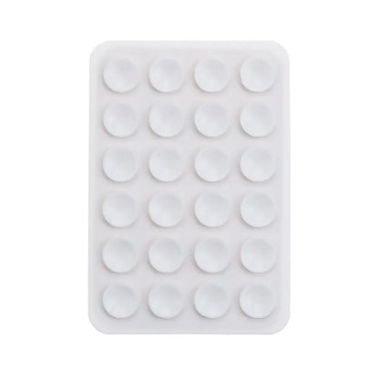 Ventosa de silicona multifuncional para teléfono, con adhesivo de goma y base fija, 24 ventosas cuadradas.