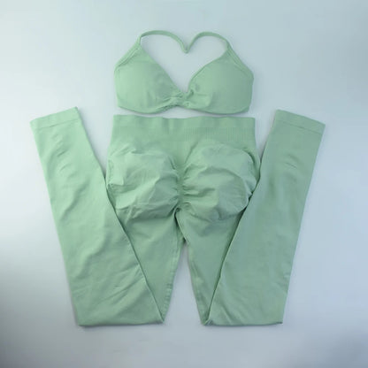 Conjunto de 2 sujetadores de tirantes finos para gimnasio, sin costuras, de alta sujeción, para mujer, deportivos, para entrenamiento, yoga, sin logotipo