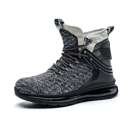 Botas de trabajo de seguridad para hombre con puntera de acero, nuevas, antiaplastamiento y antipinchazos. Calzado antideslizante para hombre, modelos para las cuatro estaciones.