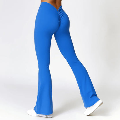 Pantalones de yoga de cintura alta y pernera acampanada para mujer, pantalones de pierna ancha para mujer, pantalones deportivos para gimnasio, entrenamiento físico, pantalones acampanados para baile latino.