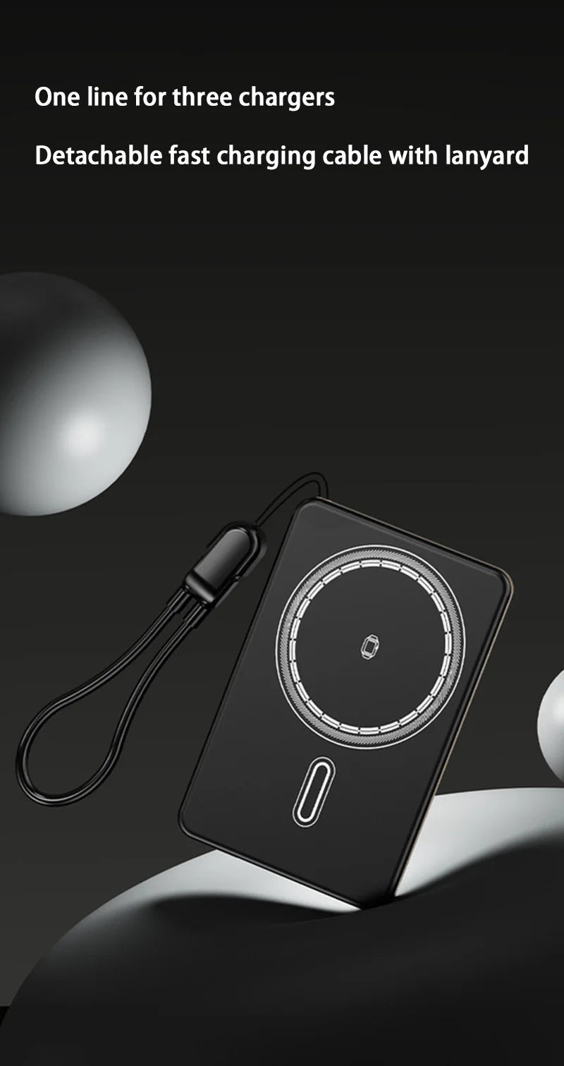 Batería externa inalámbrica magnética portátil Xiaomi de 500.000 mAh, PD22,5 W, carga rápida, compatible con Magsafe para iPhone y Samsung.