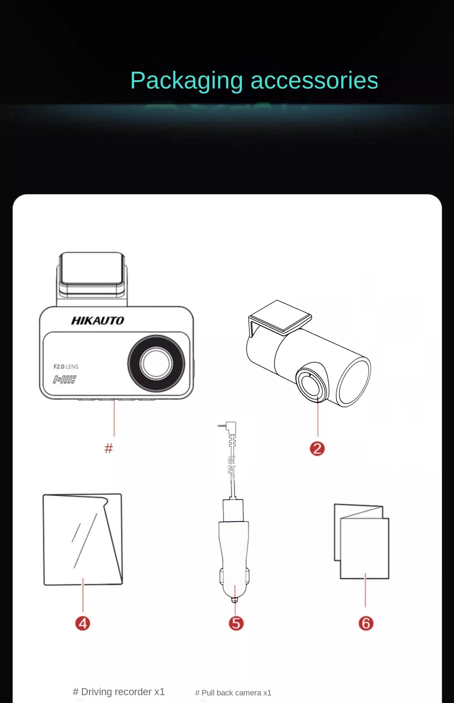 Grabadora de salpicadero Hikvision con cámara dual delantera y trasera, visión nocturna Starlight y pantalla de 3 pulgadas.