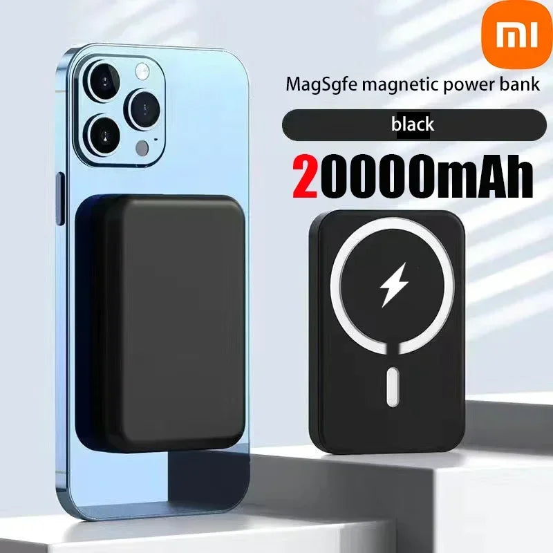 Banco de energía magnético portátil Xiaomi de 500000 mAh con cargador rápido inalámbrico de 25 W, gran capacidad, compatible con Magsafe para iPhone y Huawei.