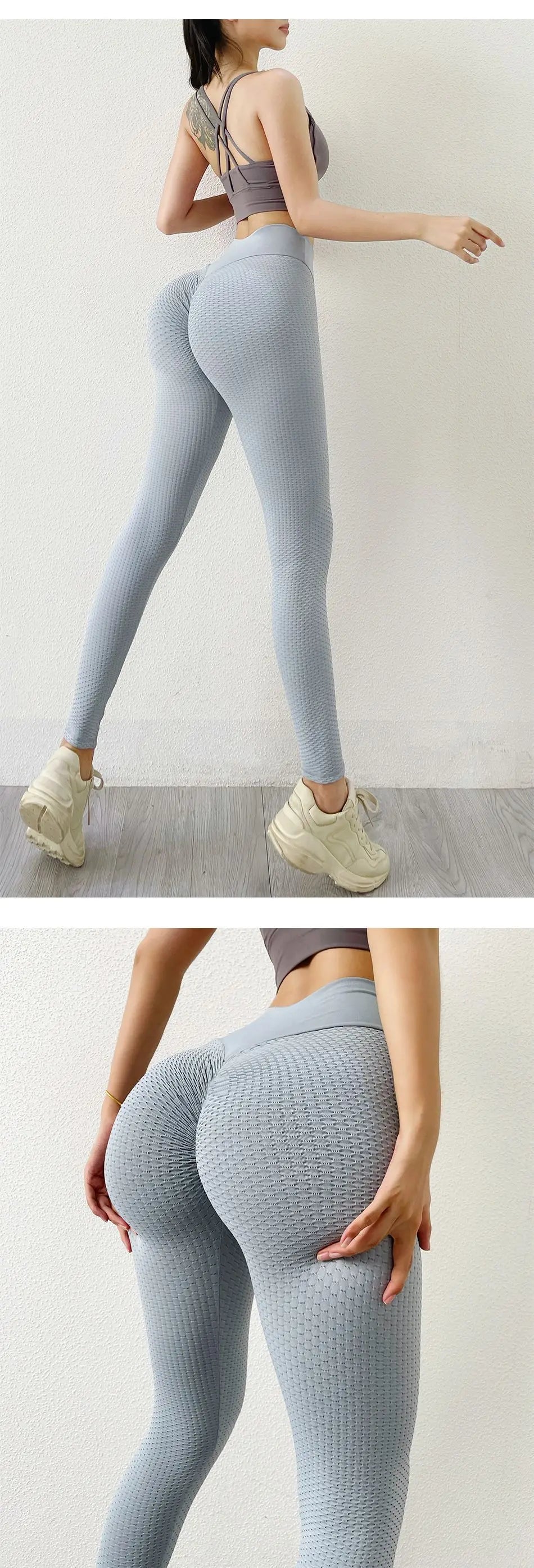 Leggings de yoga push up, efecto trasero fruncido, sin costuras, ropa deportiva, fitness, pantalones de yoga para mujer, colores brillantes, cintura alta, mallas de entrenamiento, pantalones deportivos.