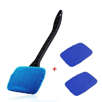 Kit de cepillo limpiador de ventanas de coche con mango largo, herramienta de lavado de parabrisas, limpiaparabrisas interior, accesorios para coche