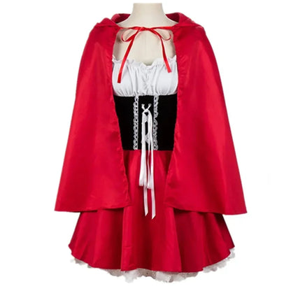 Halloween Little Red Riding Hood Costume Princess Dress Christmas Adult Performance Costume Ball Fairy Tale