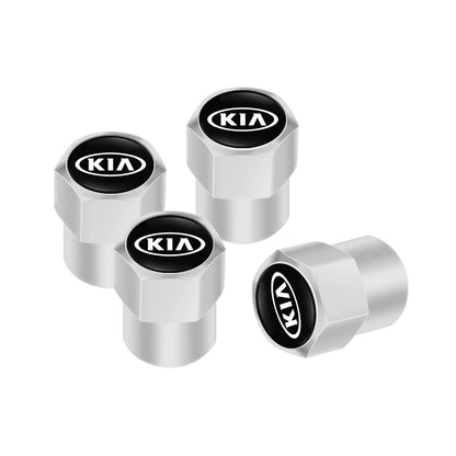 4 tapones para válvulas de neumáticos de coche con logotipo, accesorios para KIA EV6 Stinger RIO Sorento Picanto Ceed Borrego Syros K4 K5