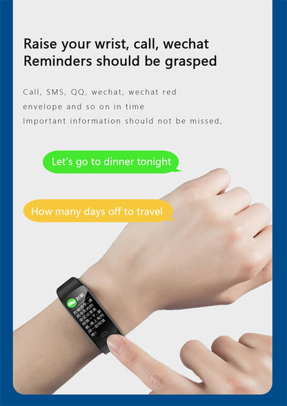 FOXBOX 2025 - Pulsera inteligente para hombre y mujer, resistente al agua, compatible con todos los smartphones, compatible con fitness y deportes, ideal para parejas, LIGE