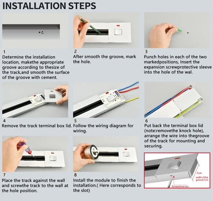 Enchufes de carril ultrafinos integrados, universales, UE, EE. UU., Reino Unido, USB, LED, adaptador eléctrico, riel para electrodomésticos inteligentes de alta gama