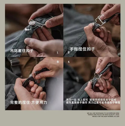 Retro American Cotton Overalls Bibs Loose Washing Jumpsuit Men's Suspenders Four Seasons Full Length Baggy Pants