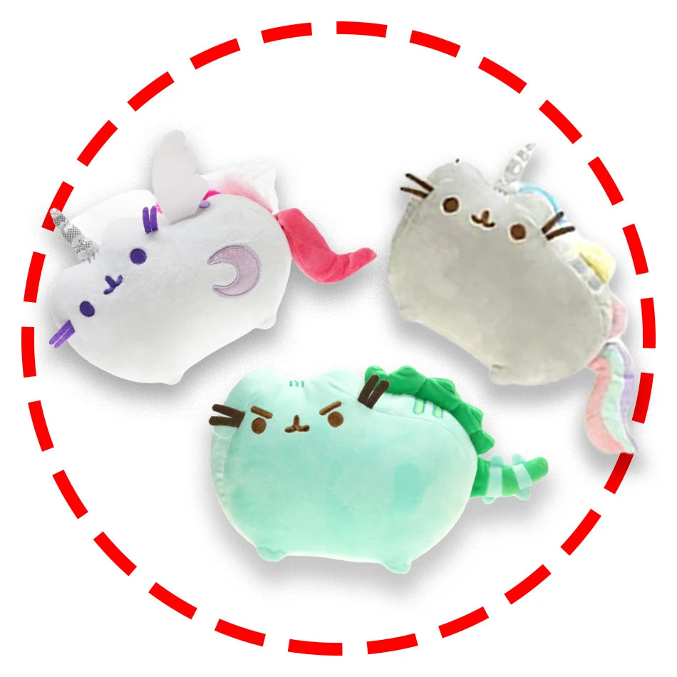 Juguete para gatos, juguete de peluche de Animal suave, almohada de gatito blanco y gris, regalo de cumpleaños, juguetes para mascotas Deco