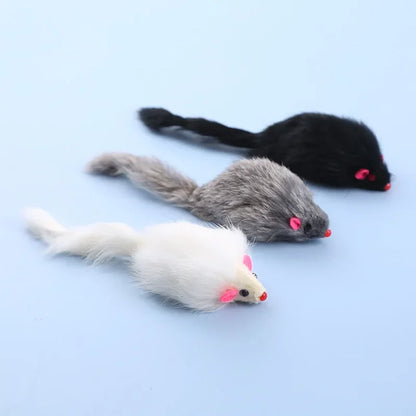 Juguete para gatos con forma de ratón, resistente a las mordeduras, interactivo, de ratán, para mascotas