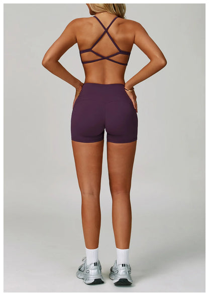 2 Piece Set Women's Tracksuit Fitness Clothes Yoga Sets Sportswear Workout Bra High Waist Leggings Set Gym Clothing Sports Suits