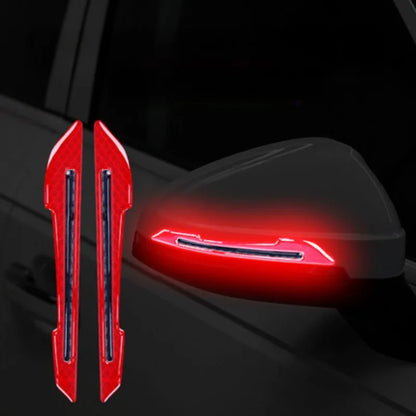 Pegatinas reflectantes para coche, cinta de advertencia anticolisión, pegatina protectora sin dejar rastro, advertencia en el espejo retrovisor exterior del coche.