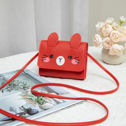 Accesorios para niños, bolso bandolera pequeño con diseño de conejo, bolso bandolera pequeño para niñas, monedero pequeño con dibujos animados para niños y niñas.