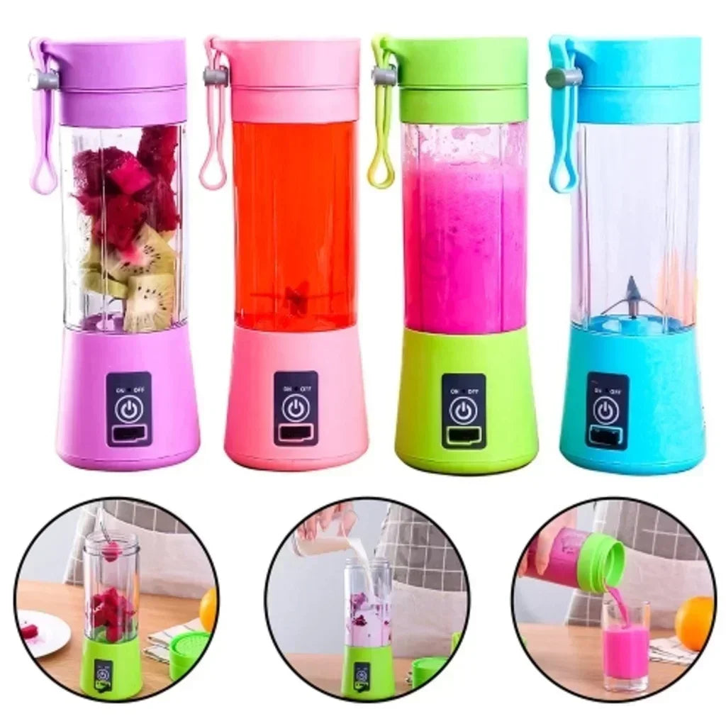 Mini licuadora portátil recargable por USB (2025), 380 ml, para batidos de mano, taza de viaje para batidos y jugos para llevar.