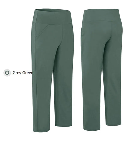 Pantalones deportivos para mujer, estilo casual, para yoga, holgados, de talle alto, elásticos, para entrenamiento físico, rectos, para correr, Yu02334