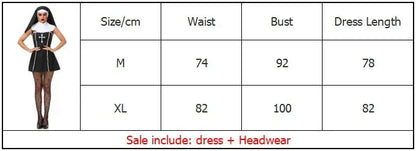 Easter Halloween Cosplay Party Costume Adult Sexy Nun Role Play Stage Fancy Party Dress