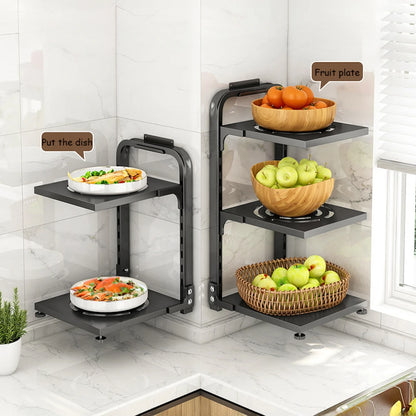 Estante para ollas en capas para fregadero, organizador de sartenes de cocina con capas libres, resistente a la oxidación, de acero inoxidable, ajustable, para almacenar ollas debajo del gabinete