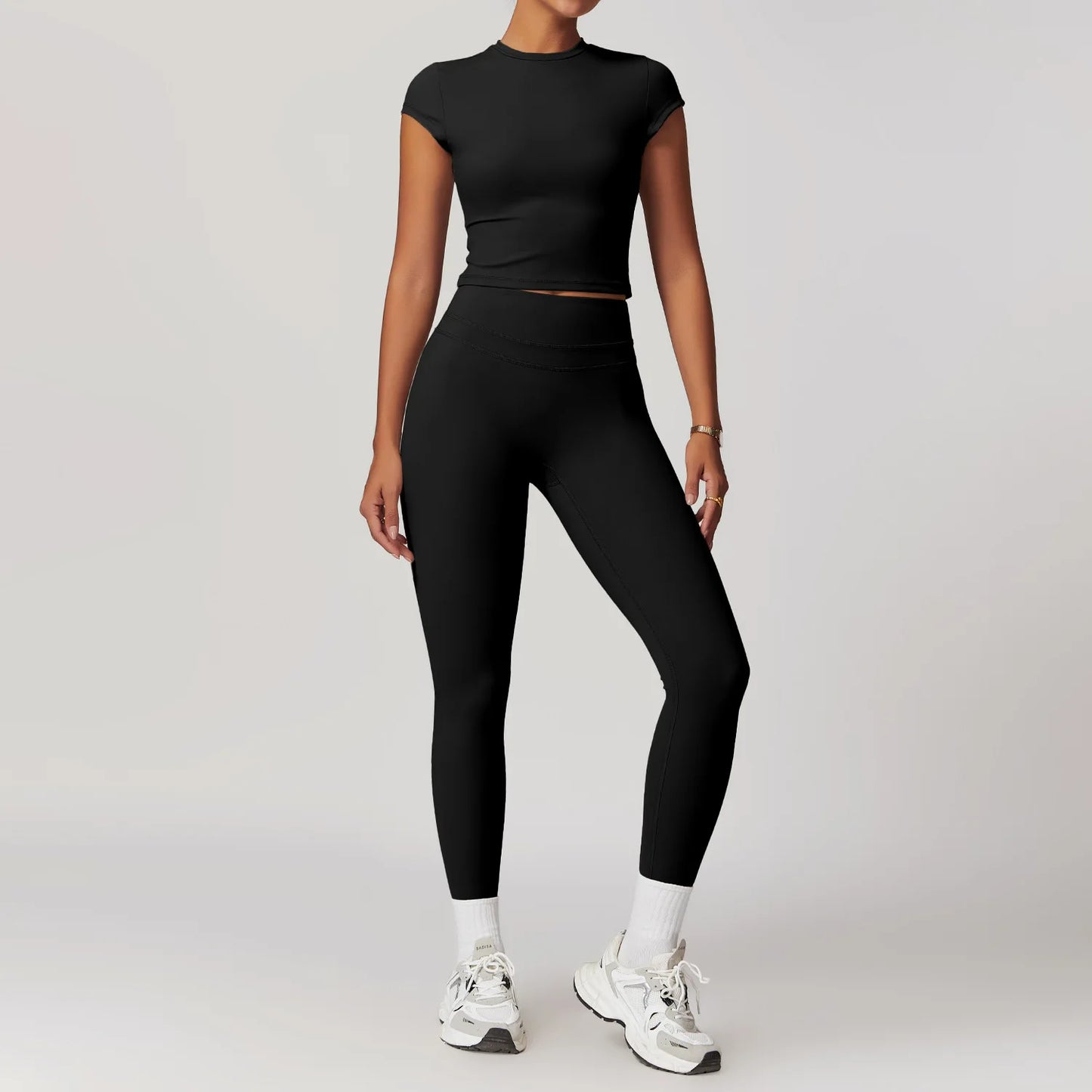 SWELTERING Conjunto de 2 piezas de ropa deportiva para mujer, conjunto de yoga, ropa deportiva para gimnasio, trajes de yoga, conjunto de fitness, chándales, sujetador deportivo, leggings para gimnasio