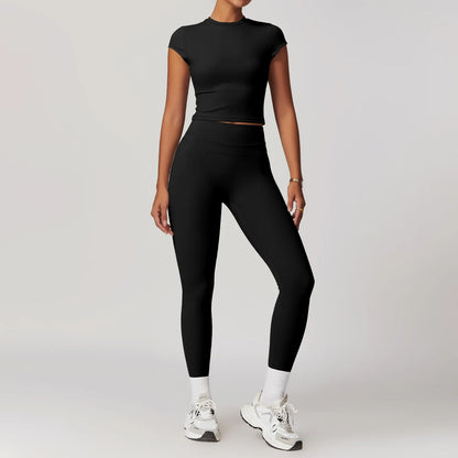 SWELTERING Conjunto de 2 piezas de ropa deportiva para mujer, conjunto de yoga, ropa deportiva para gimnasio, trajes de yoga, conjunto de fitness, chándales, sujetador deportivo, leggings para gimnasio