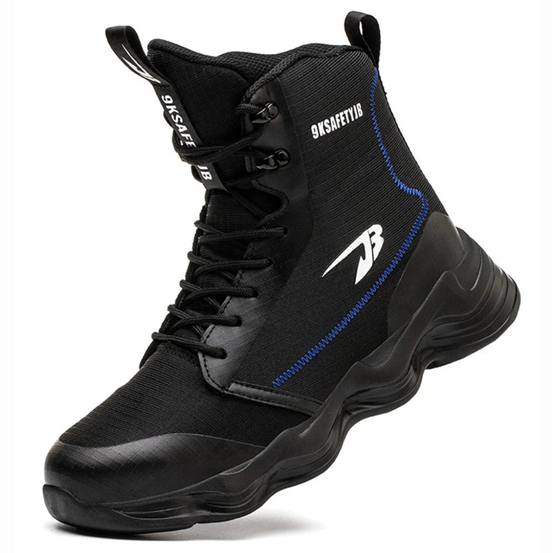 Botas de trabajo de seguridad para hombre con puntera de acero, nuevas, antiaplastamiento y antipinchazos. Calzado antideslizante para hombre, modelos para las cuatro estaciones.