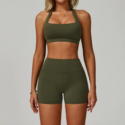 2 Piece Set Women's Tracksuit Fitness Clothes Yoga Sets Sportswear Workout Bra High Waist Leggings Set Gym Clothing Sports Suits