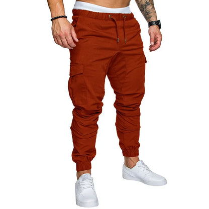 Pantalones deportivos finos de moda para hombre, pantalones casuales para correr, pantalones cargo de calle 2020, pantalones multibolsillos para hombre, pantalones deportivos para gimnasios y fitness para hombre.