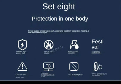 Calentador de agua instantáneo sin tanque 220v con termostato, calentador de inducción, calentadores eléctricos táctiles inteligentes para ducha