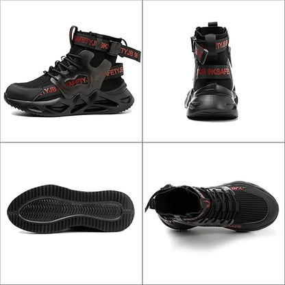 Zapatos de seguridad con puntera de acero para hombre y mujer, botas de trabajo ligeras, transpirables y cómodas, zapatillas de seguridad para la construcción industrial, botas para hombre.