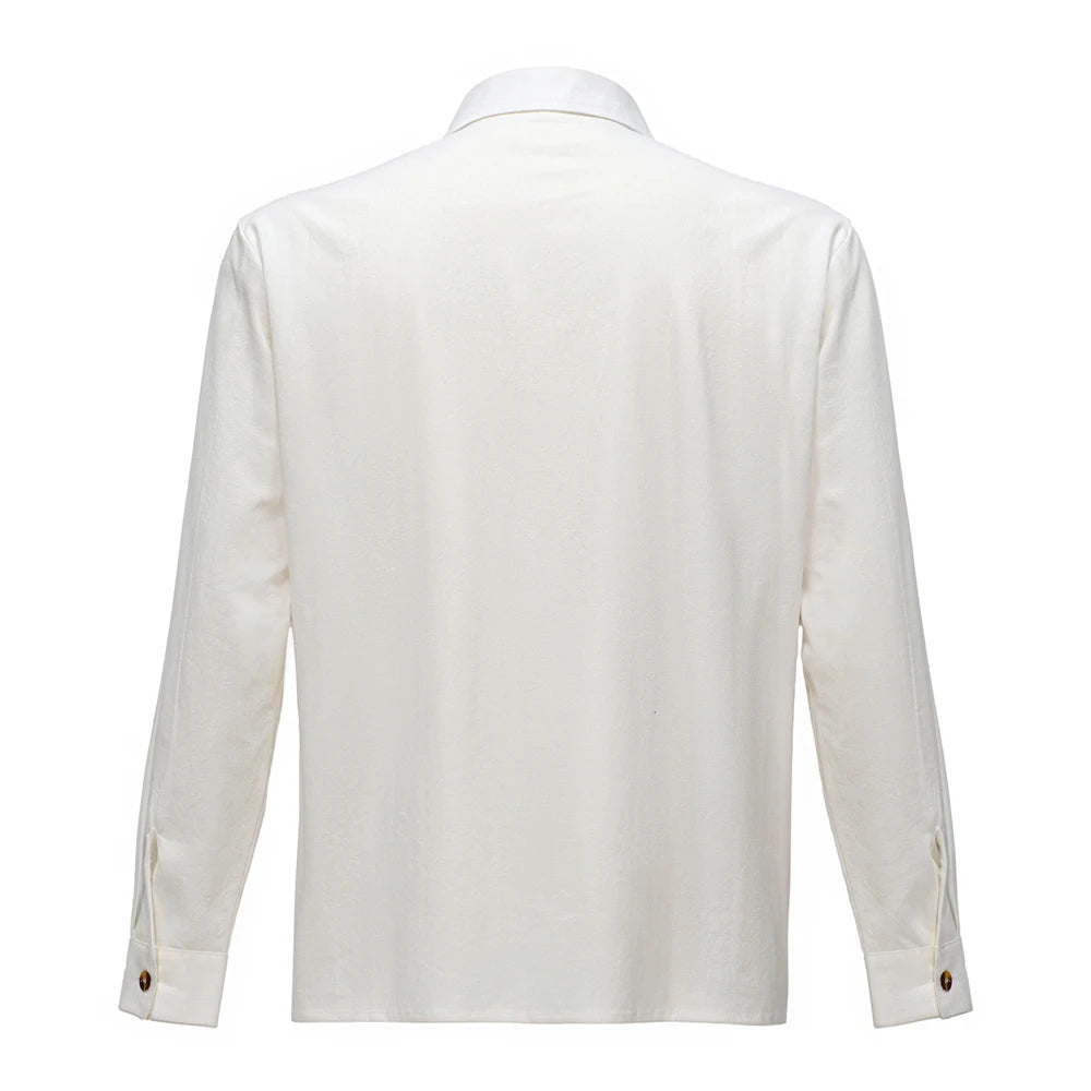 Camisas de lino y algodón para hombre, cuello clásico, estilo hawaiano, ligeras, transpirables, blancas, tallas grandes, estilo casual urbano.