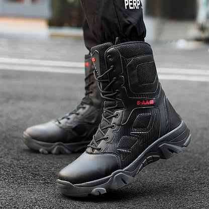 Botas tácticas para hombre, nuevas, de invierno, para combate, hasta el tobillo, antideslizantes, para trabajo, seguridad, botas militares, impermeables, para motocicleta.