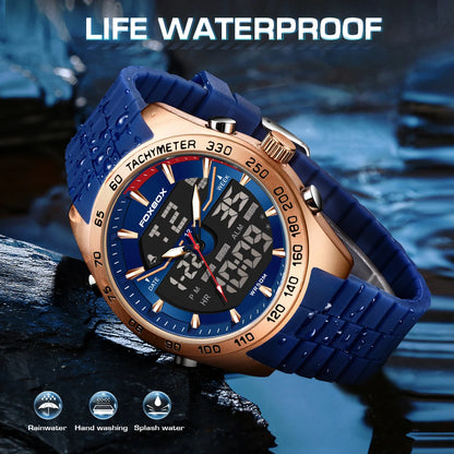 Reloj digital de lujo para hombre FOXBOX, marca superior, modelo 2026 New Business Watch, estilo militar, resistente al agua, a la moda, con movimiento de cuarzo.
