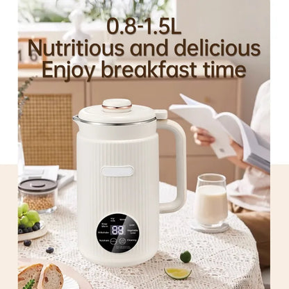 Licuadora eléctrica multifuncional de leche de soja de 220 V/110 V, licuadora automática para jugo de frutas, hervidor de agua para hervir leche de soja.
