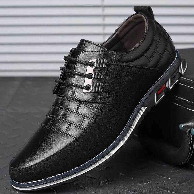 Zapatos casuales de hombre con cordones y punta redonda, deportivos, de piel italiana, para eventos sociales, con envío gratuito, elegantes.