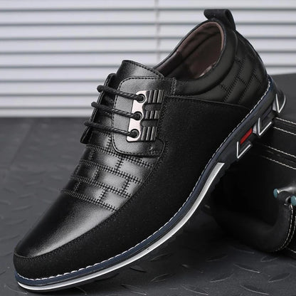 Zapatos casuales de hombre con cordones y punta redonda, deportivos, de piel italiana, para eventos sociales, con envío gratuito, elegantes.