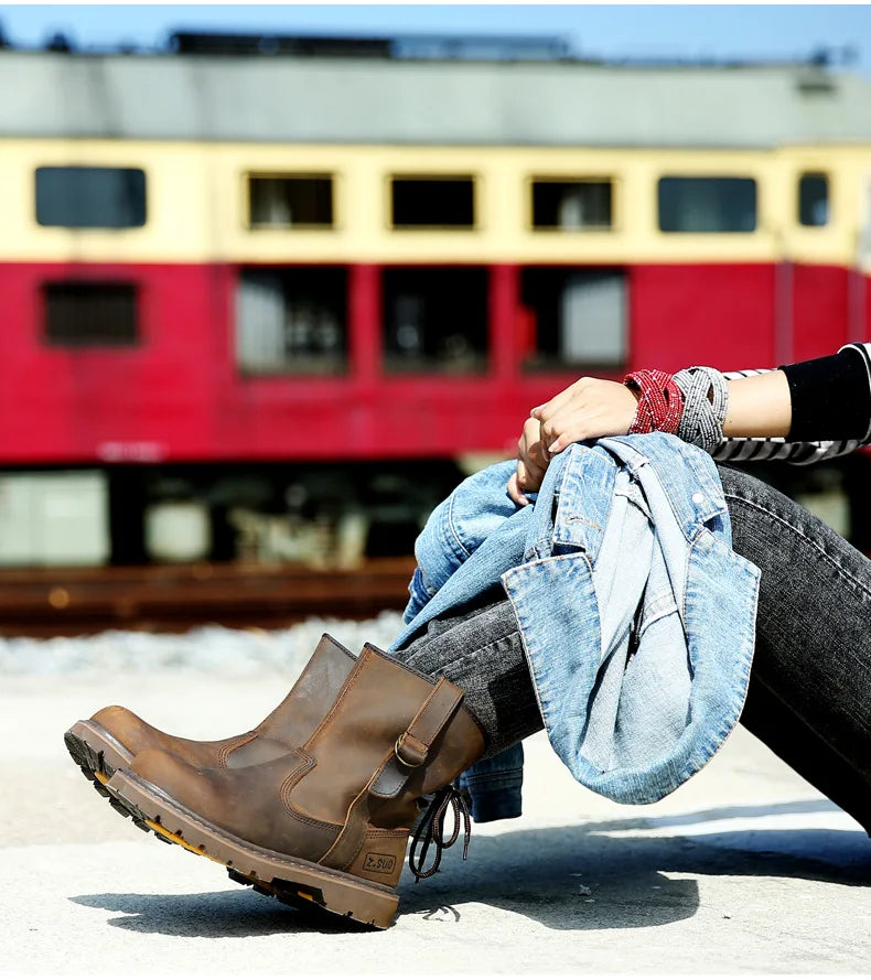 Zapatos de senderismo para hombre, botas de caza impermeables, botines tácticos de combate en el desierto, zapatos de trekking, zapatillas de trabajo de cuero para caminar para mujer
