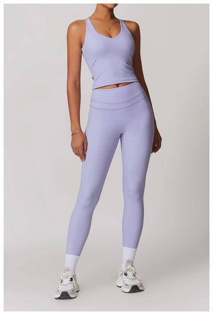 SWELTERING Conjunto de 2 piezas de ropa deportiva para mujer, conjunto de yoga, ropa deportiva para gimnasio, trajes de yoga, conjunto de fitness, chándales, sujetador deportivo, leggings para gimnasio