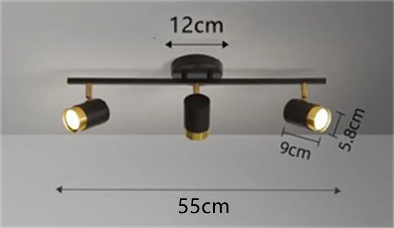 Lámpara de techo LED moderna para interiores, lámpara de araña blanca y negra, foco para sala de estar, dormitorio, comedor, pasillo, foco GU10