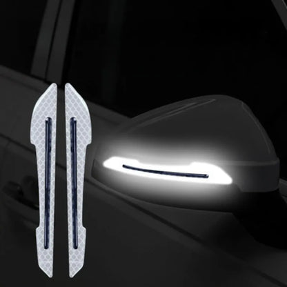 Pegatinas reflectantes para coche, cinta de advertencia anticolisión, pegatina protectora sin dejar rastro, advertencia en el espejo retrovisor exterior del coche.