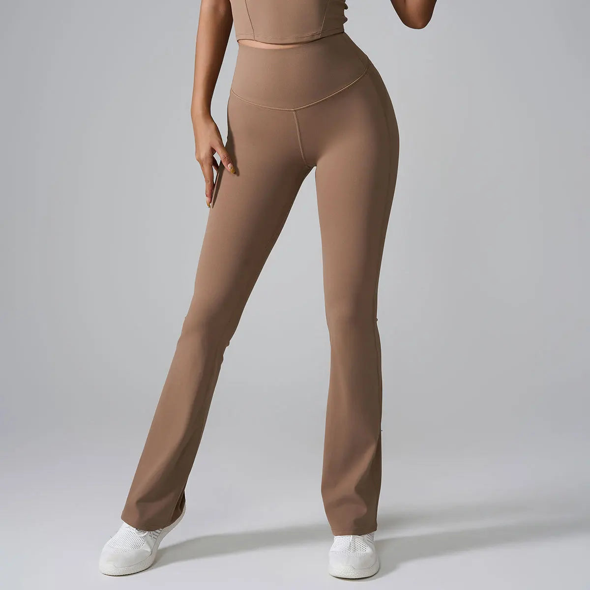 Pantalones de yoga acampanados para mujer, leggings de cintura alta, pantalones de pierna ancha, pantalones deportivos para entrenamiento en gimnasio, pantalones acampanados para correr al aire libre.