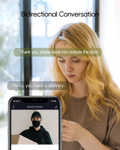 KUXA 4.3 Inch 1080P/158° Wifi Smart Door Bell Camera Tuya Video Door Peepholes PIR Movement Detection Eye Wireless Doorbell