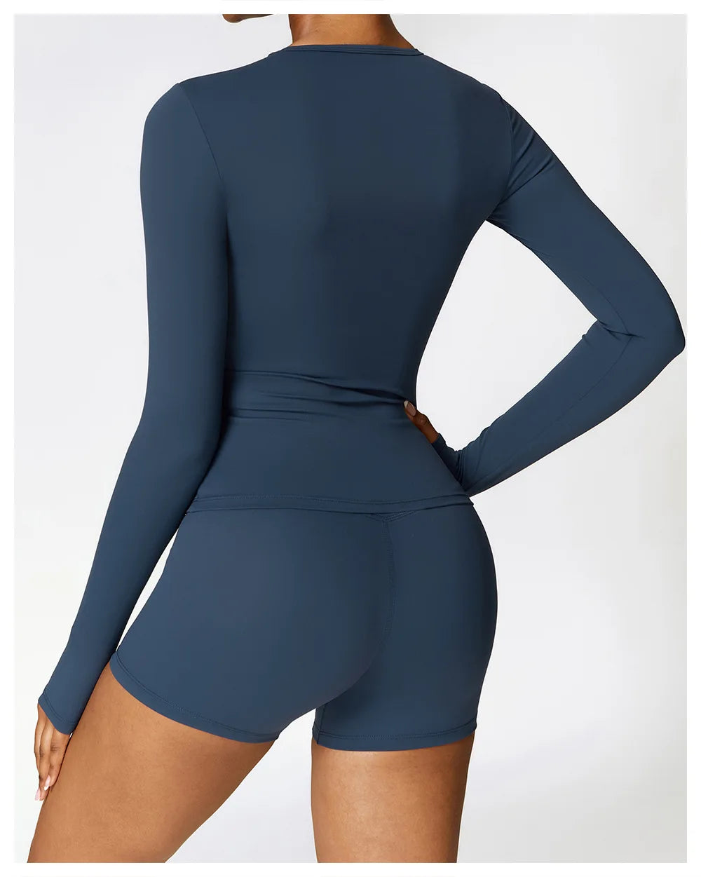 2PCS Seamless Yoga Set Women Workout Set Sportswear Gym Clothing Fitness Long Sleeve Crop Top High Waist Leggings Sports Suits