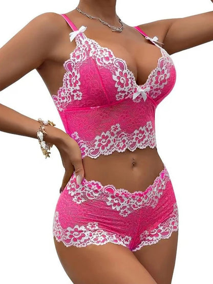 Conjunto de lencería sexy con sujetador, ropa interior sexy para mujer, bragas exóticas, lencería transparente de encaje con entrepierna abierta, disfraces eróticos porno.