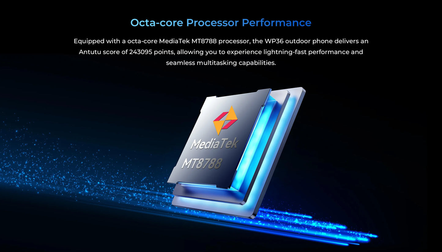 [Estreno mundial] Smartphone resistente Oukitel WP36, batería de 10600 mAh, pantalla HD+ de 6,52", 16 GB de almacenamiento interno, 128 GB de almacenamiento interno, sistema operativo Android 13, cámara de 13 MP